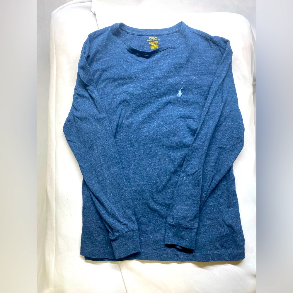 Polo Ralph Lauren Blue Long Sleeve V Neck Sz M